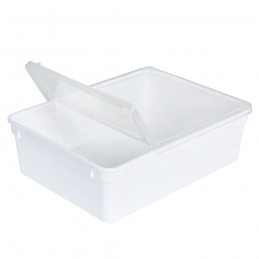 BraPlast Breeding Container 25x19x7,5 cm 3 L  WHITE - Breeding and Trasportation BOX with a flap and ventilation