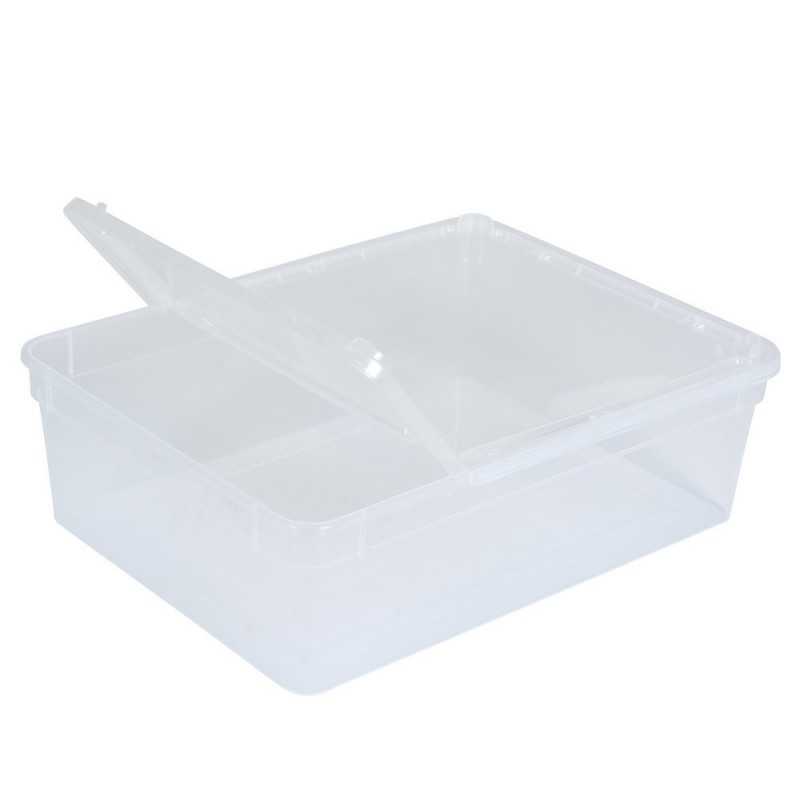 BraPlast Breeding Box 25x19x7,5 cm 3 L TRANSPARENT - Container with a flap and ventilation