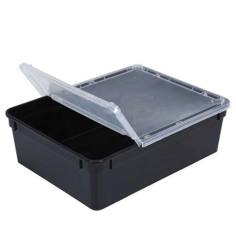 BraPlast Breeding Box 25x19x7,5 cm 3 L BLACK - Container with a flap and ventilation