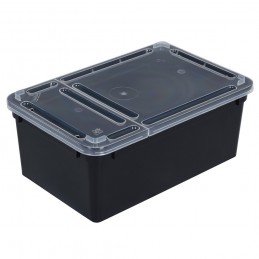 BraPlast Breeding Box 19x12,5x7,5 cm 1,3 L BLACK - Container with a flap and ventilation