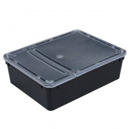 BraPlast Breeding Box 25x19x7,5 cm 3 L BLACK - Container with a flap and ventilation