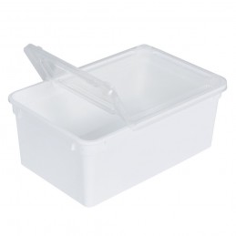 BraPlast Breeding Box 19x12,5x7,5 cm 1,3 L WHITE - Container with a flap and ventilation