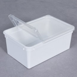BraPlast Breeding Box 19x12,5x7,5 cm 1,3 L WHITE - Container with a flap and ventilation