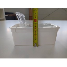 BraPlast Breeding Container 19x12,5x7,5 cm 1,3 L WHITE with a flap and ventilation