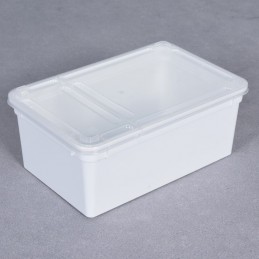 BraPlast Pudełko Pojemnik Hodowlany 19x12,5x7,5 cm 1,3 L  BIAŁY z Klapą i wentylacją