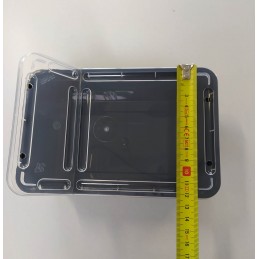 BraPlast Breeding Container 19x12,5x7,5 cm 1,3 L  BLACK - Breeding and Trasportation BOX with a flap and ventilation