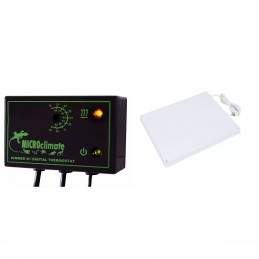 Product Set: Infrared Heat Panel for Terrarium 41x31cm 70W + Microclimate Dimmer B1 - Dimming Thermostat for Reptiles