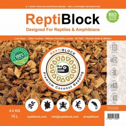 Reptiblock Premium Sifted Cocount substrate for reptile snake gecko bearded dragon turtle chameleon thick L