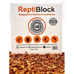 Reptiblock Premium Cocount bedding for reptiles snakes geckos bearded dragons turtles chameleons thick L