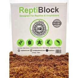 Reptiblock Premium Cocount bedding for reptiles snakes geckos bearded dragons turtles chameleons Small Thin S