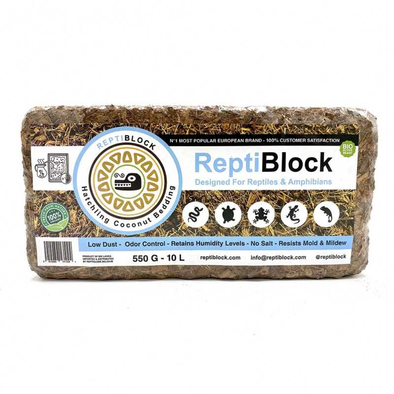Reptiblock Coconut Substrate Chips Brick 550g 10L MEDIUM Premium podłoże Średnie włókno kokosowe